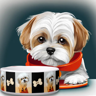 Comedero Tazón para perro Oso Dulce con texto revisable