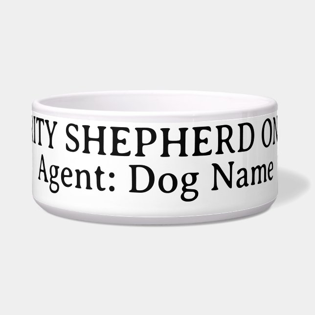 Comedero Tazón para perro pastor alemán (Frente)