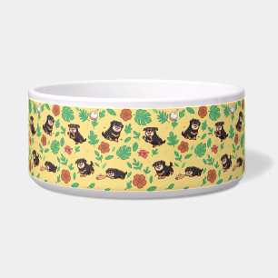 Comedero Tazón para perro Rottweiler con Kawaii floral de v