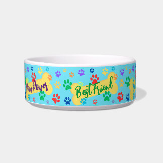 Comedero Tazón para perros de patas y huesos personalizable