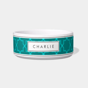 Comedero Tazón personalizado con patrón de estrella azul ve