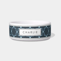 Tazón personalizado gris carbón y blanco con patró
