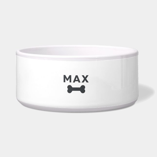 Comedero Tazón personalizado moderno para mascotas (Frente)