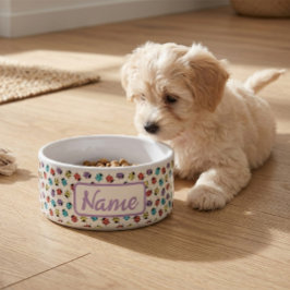 Comedero Tazón personalizado para mascotas con mariquitas c