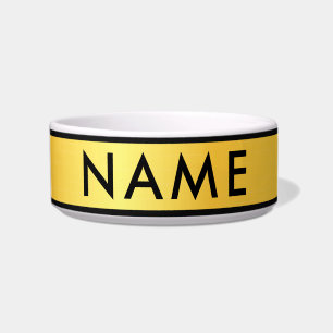 Comedero Tazón personalizado para mascotas medianas con nom