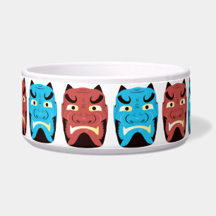 Comedero Tazón personalizado para mascotas Yokai Oni Demoni