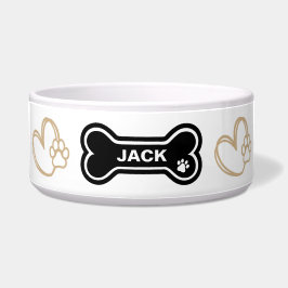 Comedero Tazón personalizado para perro con huella de pata