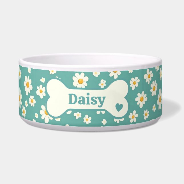 Comedero Tazón personalizado para perro Daisy - Tazón para  (Frente)