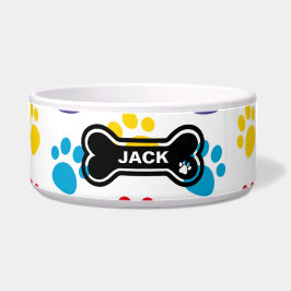 Comedero Tazón personalizado para perros con huella de pata