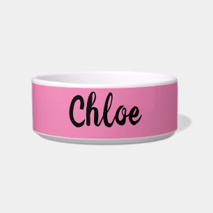 Comedero Tazón personalizado rosa para perro o gato