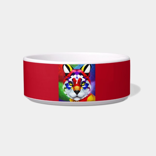Comedero Tazón rojo mediano para mascotas de Alexander's Ca (Frente)