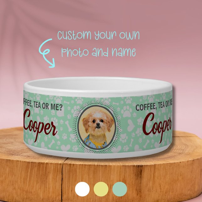 Comedero Tazón único de alimentación para mascotas de cerám (Now Your Dog May have Their Unique Bowl With Custom Photo and Name)