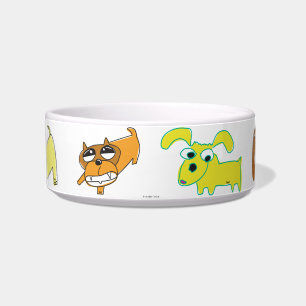 Comedero Tazones de mascotas marrones amarillos
