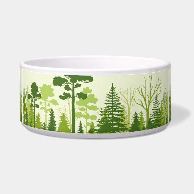 Comedero Tazones para mascotas de Bosque Verde (Frente)