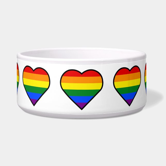 Comedero Tazones para mascotas PRIDE HEART (Frente)