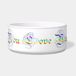 Comedero te quiero. Texto decorativo de la pendiente