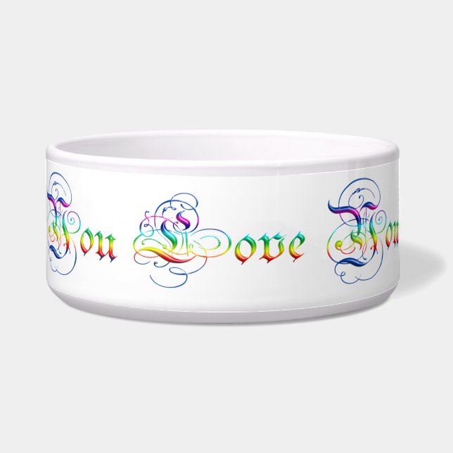 Comedero te quiero. Texto decorativo de la pendiente (Frente)