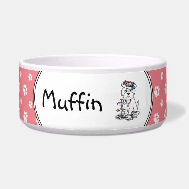 Comedero Tea Fiesta Westie - West Highland White Terrier (Frente)