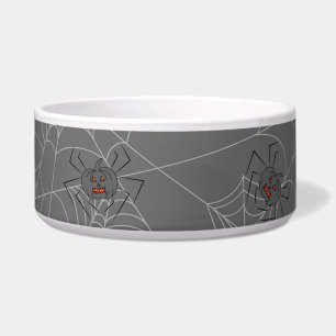 Comedero telaraña y calabazas de Halloween
