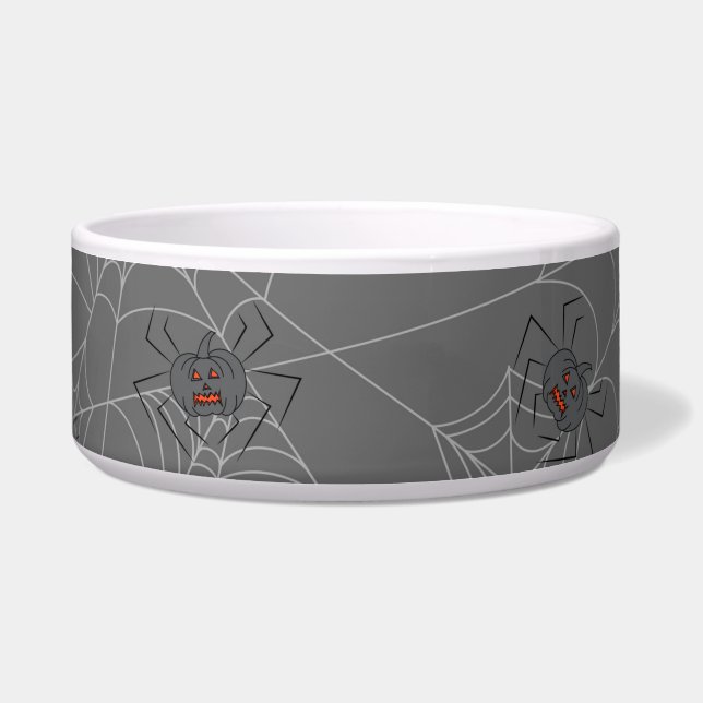 Comedero telaraña y calabazas de Halloween (Frente)