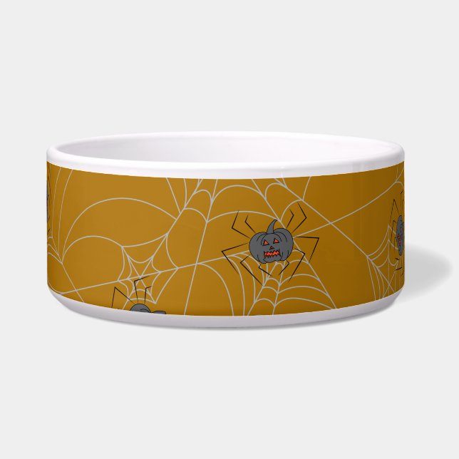 Comedero telaraña y calabazas de Halloween (Frente)