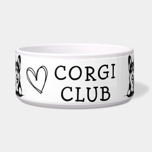 Comedero Tema Corgi negro y blanco