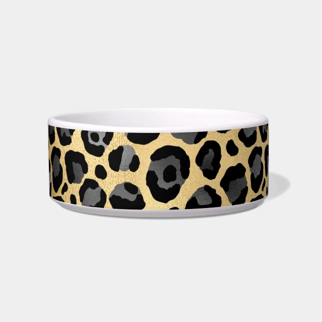COMEDERO TEMA DE IMPRESIÓN ANIMAL LEOPARD PET BOWL (Frente)