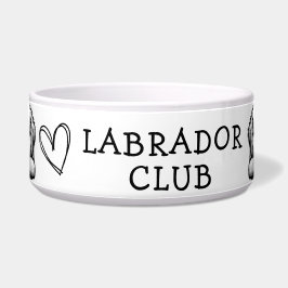 Comedero Tema Negro y Blanco del Labrador Club