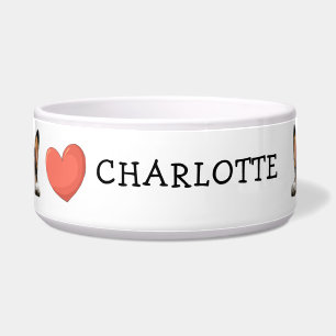 Comedero Tema Personalizar de Peeking Black Corgi