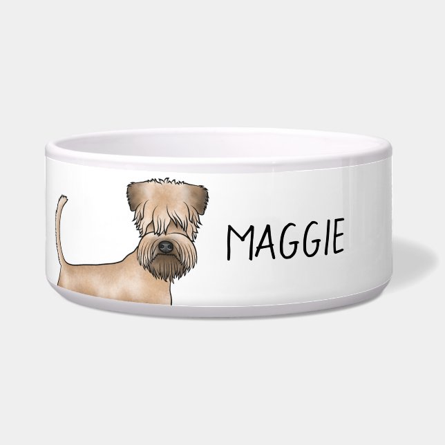Comedero Terrier de Trigo de Pelaje Suave Perro Primer Plan (Frente)
