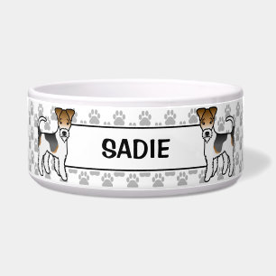 Comedero Terrier de zorro de alambre tricolor y patas y nom