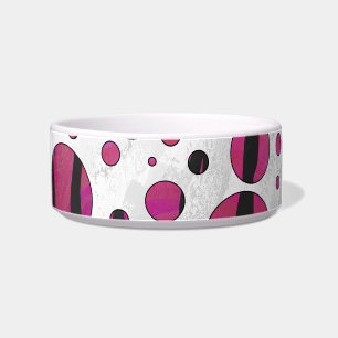Comedero Tigre de punto de polka con impresión rosa calient
