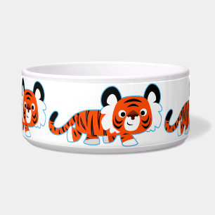 Comedero Tigre Personalizado lindo en el estofado de la mas