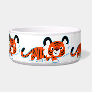 Comedero Tigre Personalizado lindo en el estofado de la mas