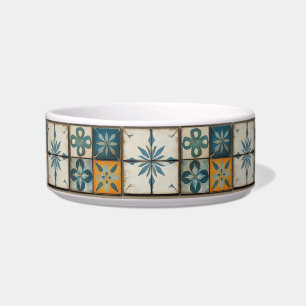 Comedero Tile mediterráneo Tile Ceramic Pet Bowl