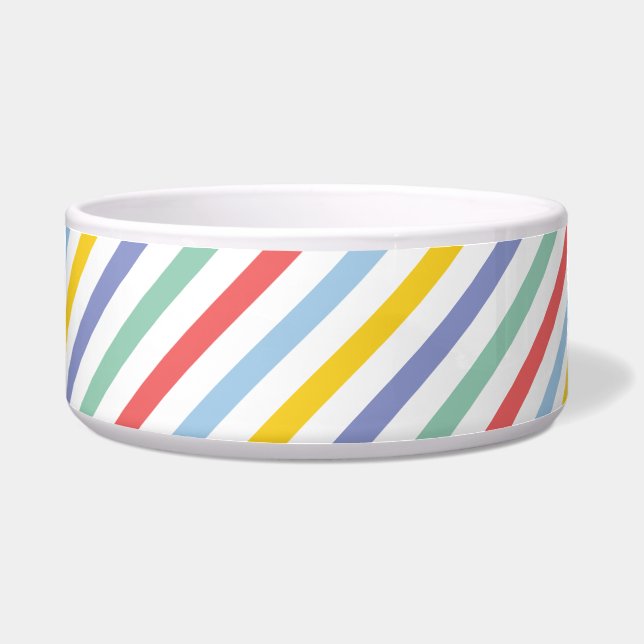 Comedero Tiras de arcoiris de primavera Tazón de mascotas g (Frente)