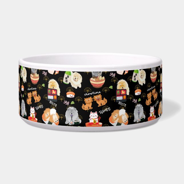 Comedero TOKYO CHOWTIME  Chow se traduce como (Izquierda)