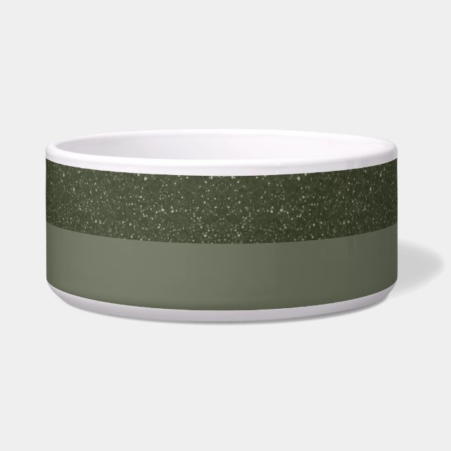 Comedero Top Moss Green Ceramic Pet Bowl - Personalizado (Frente)