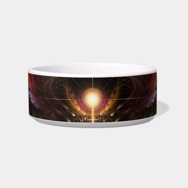 Comedero Tormenta de viento Arte Fractal Bowl (Frente)