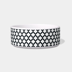 Comedero Trébol blanco y negro, Entramado, Quatrefoil