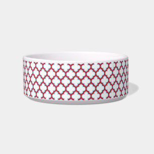 Comedero Trellis blanca y roja, Entramado, Quatrefoil