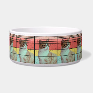 COMEDERO TRENDY FUNNY CUTE CAT VINTAGE