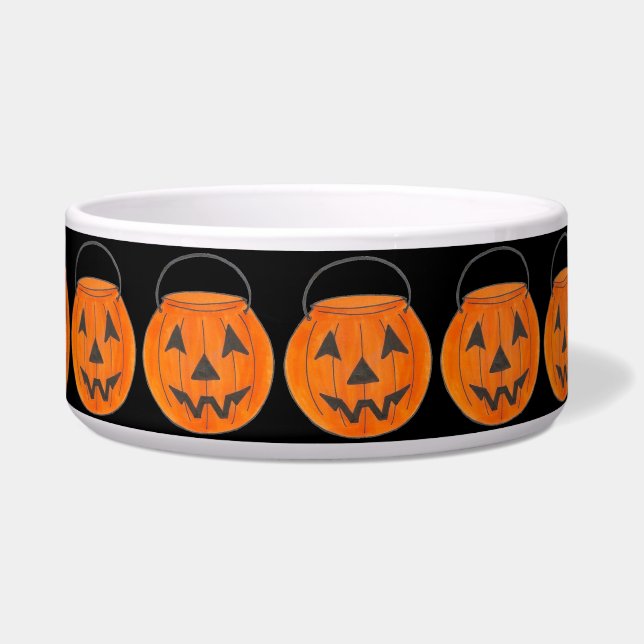 Comedero Trick de Halloween o tallar calabaza Naranja (Izquierda)