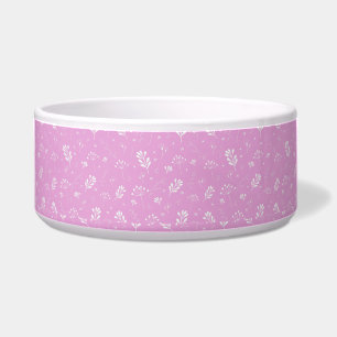 Comedero Trinket Bowl de flores rosadas y blancas