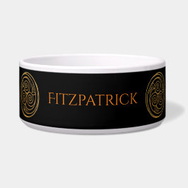 Comedero Triple nuca celta Swirl Mandala Cerámica Tazón de 