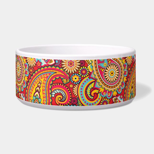 Comedero Trippy Hippy Retro Paisley (Frente)