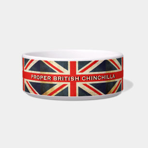 Comedero Triste tazón de gato de Union Jack British Chinchi