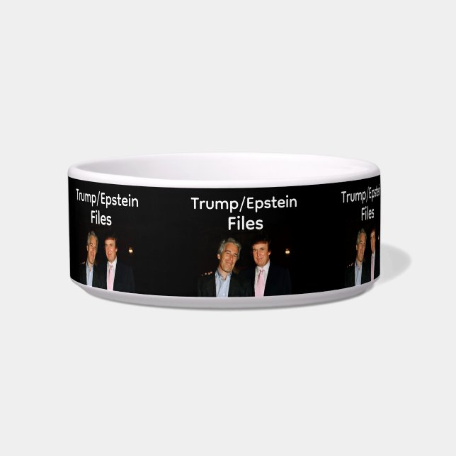 Comedero Trump/Epstein Files Pet Bowl (Frente)