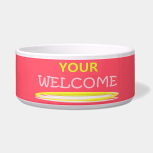 Comedero TUS colores pálidos de mensaje de bienvenida y tip