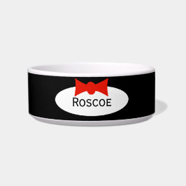 Comedero Tuxedo Dapper Boy Bow Tie Personalizado